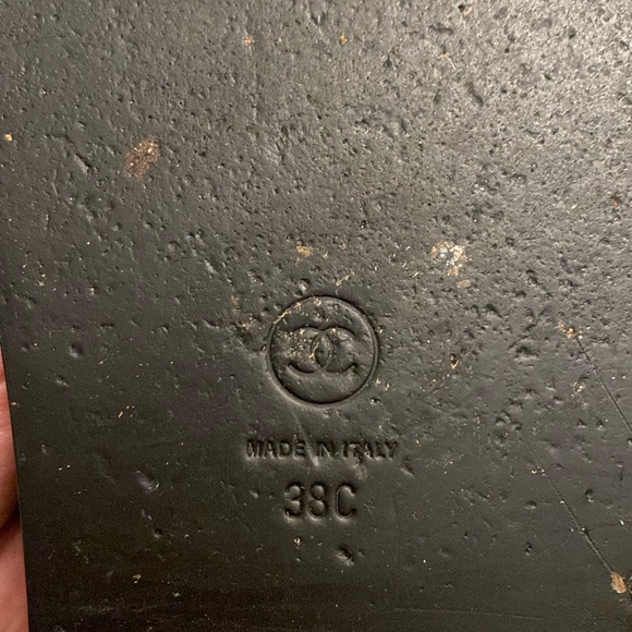 Authentic Chanel Dad Sandals 38C Black Caviar Leather - Picture 10 of 12